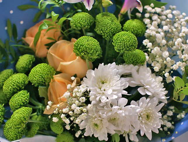 Bouquet of chrysanthemums "French Boulevard" photo